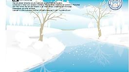 矢量冬季雪景風光設計背景