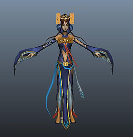 3d古裝美女人物模型