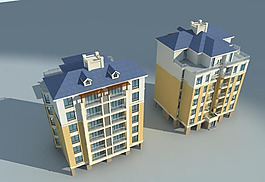現(xiàn)代優(yōu)雅風(fēng)格住宅樓3D模型素材