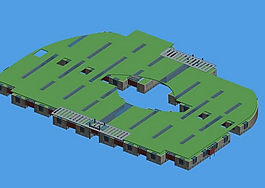 廠房建筑群鳥瞰3D模型設(shè)計(jì)
