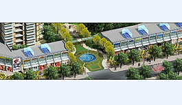商場建筑群鳥瞰效果圖設(shè)計