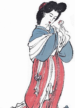 美女赏画图