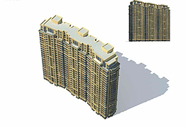 現(xiàn)代高層住宅樓3D模型設(shè)計