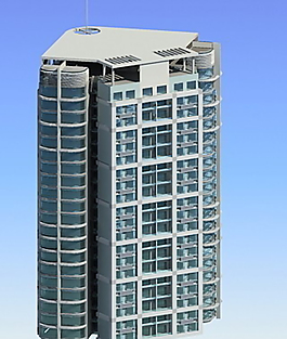 住宅區(qū)高層建筑3d效果圖
