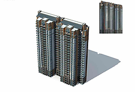 現(xiàn)代城獨(dú)棟住宅樓3D模型設(shè)計(jì)