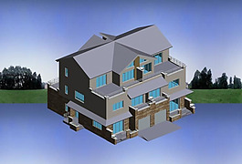 別墅3D模型效果圖設(shè)計