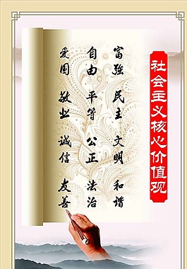 社会价值观商业类展板