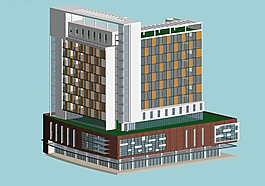 公共建筑商業(yè)大廈3D模型