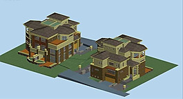 豪華優(yōu)雅風(fēng)格別墅3D模型素材