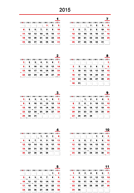 臺版2015年掛曆