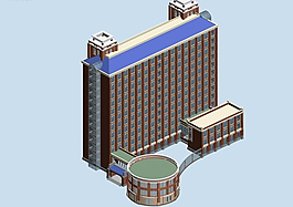 教学楼单体3D模型