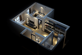 時尚公寓建筑3D模型