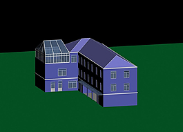 藍色公建3D模型