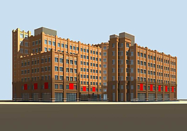 黄色调公建模型