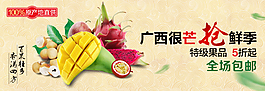 芒果龙眼水果聚划算banner