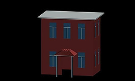 紅色小房子3d模型