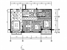 某三室兩廳樣板房修施工圖