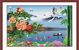 富贵平安山水画