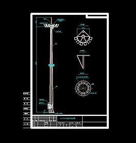 帶自動(dòng)升降裝置三段式套接20米高桿