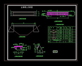 市道路人行橋結(jié)構(gòu)cad設(shè)計(jì)施工圖