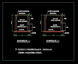 排水明溝cad大樣設(shè)計施工圖