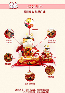 一款招財貓描述