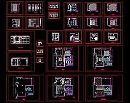 某写字间大堂及电梯厅CAD设计施工图