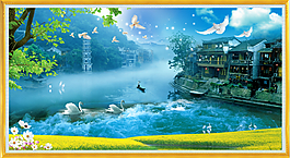 山水風景