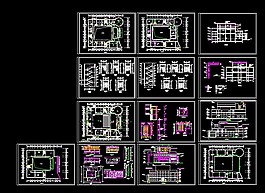 大型綜合演播廳CAD全套施工圖dwg.