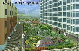金帝花园绿化效果图
