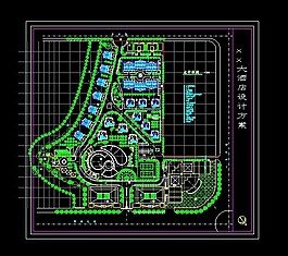 xx景觀園林酒店CAD規劃設計方案圖紙