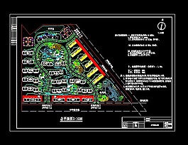 住宅小區(qū)景觀綠化及規(guī)劃總平面cad