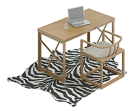 書桌椅3d模型