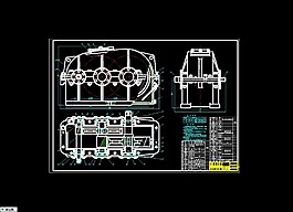 二級(jí)開(kāi)式減速機(jī)裝配圖紙
