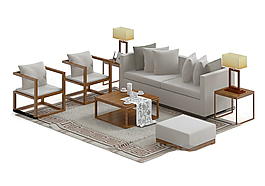 沙發茶幾模型3D