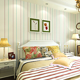 室內臥室簡潔墻紙設計