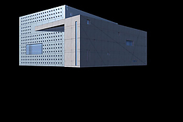 楼梯形状的公共建筑设计模型