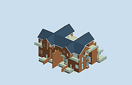 高檔別墅3D模型素材