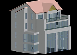 現(xiàn)代唯美風(fēng)格公共建筑3D模型素材
