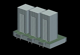 豪華現(xiàn)代風(fēng)格公共建筑3D模型素材