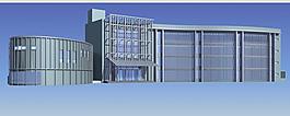 優雅多層公建建筑3D模型