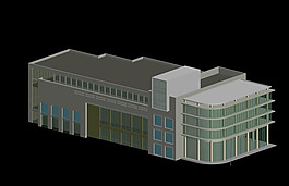 現代時尚小公建建筑3D模型