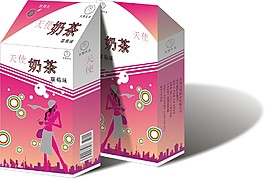 奶茶包裝立體效果圖