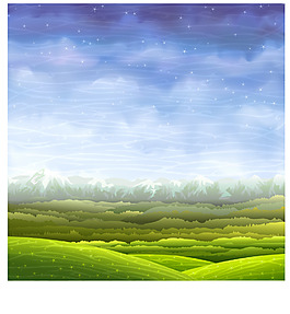 精美原野插畫矢量素材