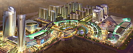 城市夜景建筑