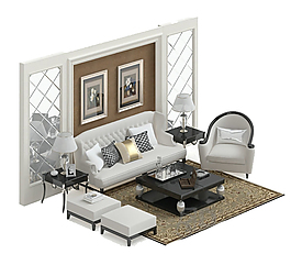 沙發(fā)茶幾組合