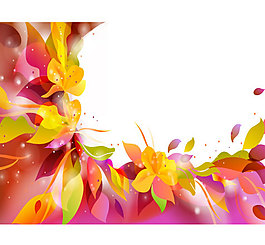 花朵粉色花瓣花邊插畫矢量素材