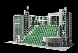 多層大型建筑3d模型