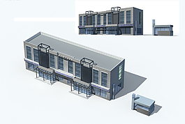 現(xiàn)代簡約風(fēng)格建筑設(shè)計3D模型素材