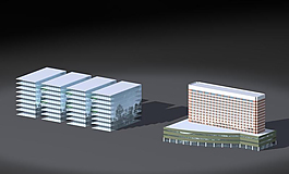 時尚現(xiàn)代風(fēng)格公共建筑3D模型素材